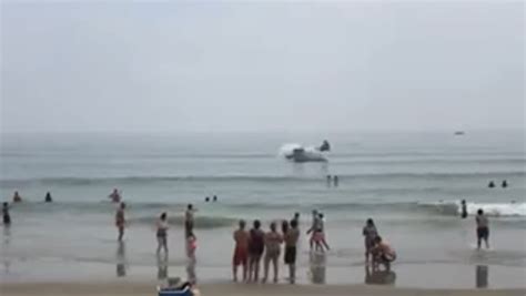 Video shows moment plane crashes into water at Hampton Beach, NH